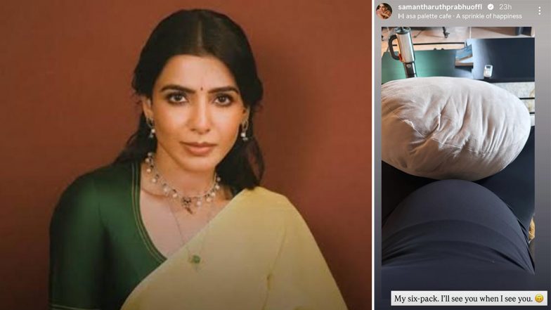 Mom-To-Be Samantha Ruth Prabhu Bids Farewell to Her Six-Pack Abs, Flaunts Her Growing Baby Bump (See Pic)