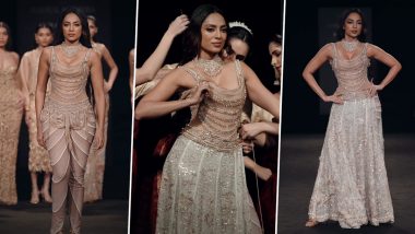 Sobhita Dhulipala Embodies Divine Feminine in Rahul Mishra&rsquo;s &lsquo;Devi&rsquo; As She Closes India Couture Week 2026 (Watch Video)