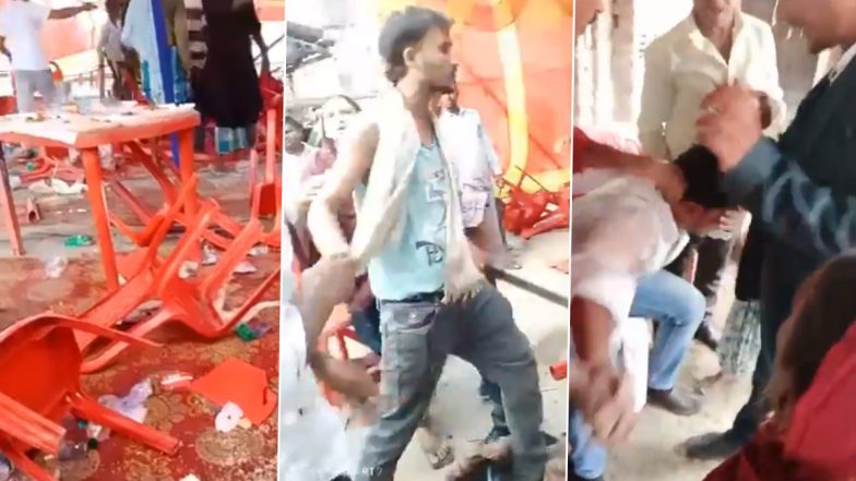 Bihar Wedding Fight Viral Video: Groom&rsquo;s Side, Bride&rsquo;s Family Clash After Chicken Served Instead of Promised Mutton in Saharsa