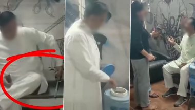 Rajasthan Beauty Parlour Owner Beaten With Slippers After Women Allege He Mixed Intoxicant in Drinking Water (Video)