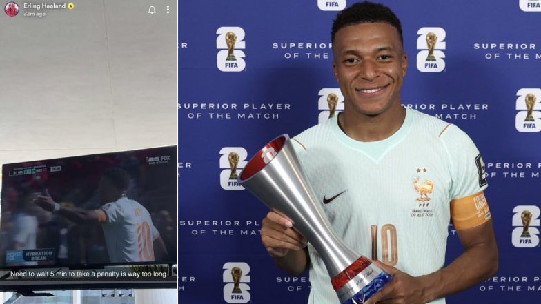 'Way Too Long', Erling Haaland Reacts To Long Penalty Delay That Disrupted Kylian Mbappe's Penalty in France vs Morocco FIFA World Cup 2026 QF
