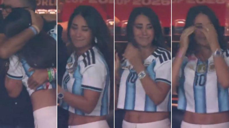 Lionel Messi Wife Antonela Roccuzzo&rsquo;s Emotional Reaction to Argentina&rsquo;s FIFA World Cup 2026 Semifinal Win Goes Viral