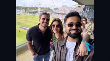 Kriti Sanon Cheers for Team India With Rumoured Boyfriend Kabir Bahia During ODI Clash With England at Edgbaston Stadium (See Pic)