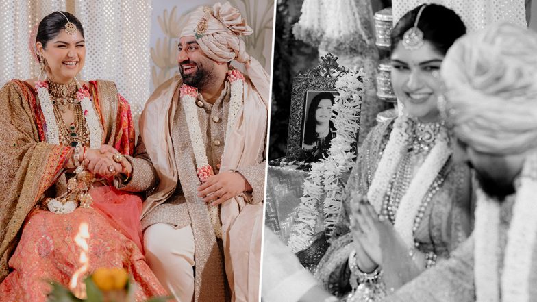 Anshula Kapoor-Rohan Thakkar Wedding: Bride Keeps Late Mother MonaShourie Kapoor’s Photo Beside Her in Touching Moment (See Pics)