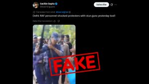 social-viral-Did RAF Personnel Shock CJP Protesters at Jantar Mantar With Stun Guns? Delhi Police Call Claim Fake
