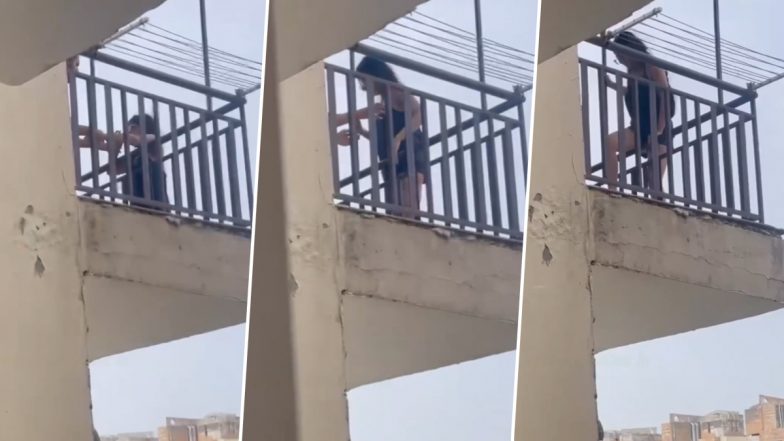 Viral Video Shows Woman Threatening To Jump off Greater Noida Balcony After Dispute Over &lsquo;Lock Upp&rsquo;