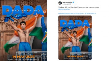 Sourav Ganguly Reacts to 'Dada' Biography Poster as Rajkummar Rao Unveils First Look To Celebrate India Legend's Birthday