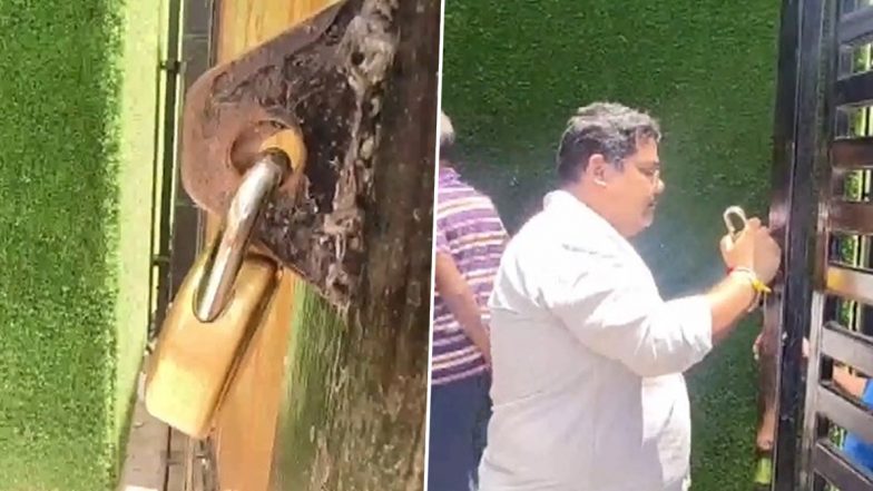 West Bengal: Owner Locks TMC Office From Inside Amid Ritabrata Banerjee Faction Takeover Row (Watch Video)