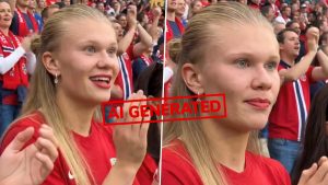 social-viral-Fact Check: AI-Generated Viral Video Claims Erling Haaland's Sister Gabrielle is Footballer's Lookalike