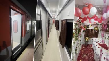 'Suhagraat in Train': Railways Suspends Official Over Viral 'Honeymoon Suite' Decoration in First AC Coach of Nandigram Express