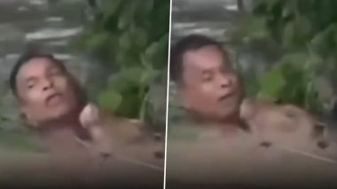 Assam Floods Viral Video: Man Wades Through Neck-Deep Water To Save Cow