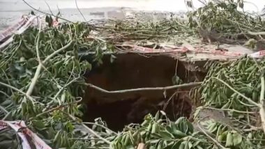 Delhi: Portion of Outer Ring Road Caves In at Paschim Vihar; No Casualties Reported (Video)