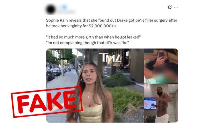 Did Sophie Rain Claim Drake Took Her Virginity for USD 2 Million and Had Pe*is Filler Surgery?