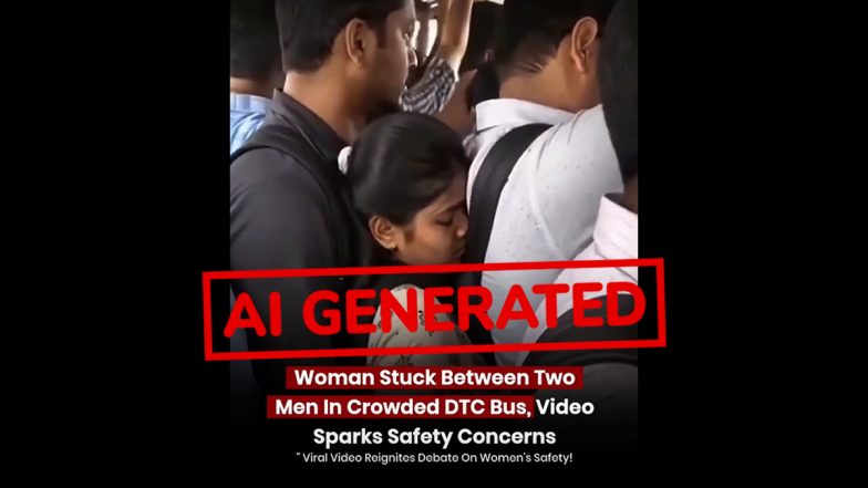 DTC Bus Viral Video Fact Check: Delhi Police Say Clip Showing Woman in &lsquo;Uncomfortable Situation&rsquo; Is AI-Generated