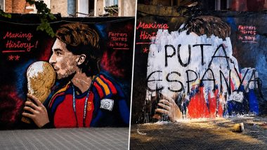 'P*** Espanya', Ferran Torres' FIFA World Cup 2026 Mural Vandalised in Barcelona Amid Catalan Tensions