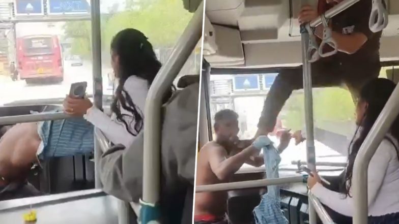 Viral Video: Woman and BMTC Driver Thrash Man Over S*xual Harassment on Bengaluru Bus