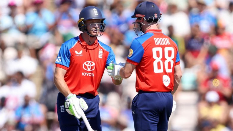 England Whitewash India 4-0 in IND vs ENG 2026 T20Is; Harry Brook and Jos Buttler's Record-Stand Help Three Lions Clinch 5th T20I