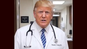social-viral-Donald Trump Shares AI-Generated Video Portraying Himself As Doctor Diagnosing ‘Trump Derangement Syndrome’