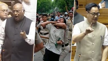 Rajya Sabha Faceoff Over NEET: Kiren Rijiju Accuses Oppn of Stalling Debate, Mallikarjun Kharge Calls PM Modi's Remarks 'Instigative' (Videos)