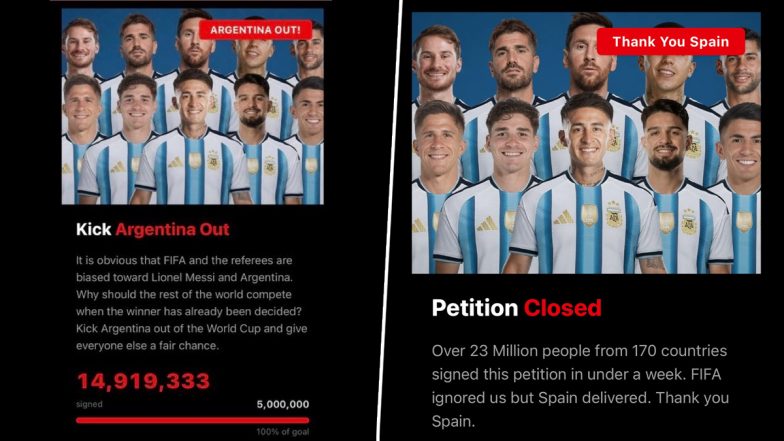 Argentina 'Out' Petition Closes After Garnering Over 23 Million Signatures, Nearly Breaking World Record