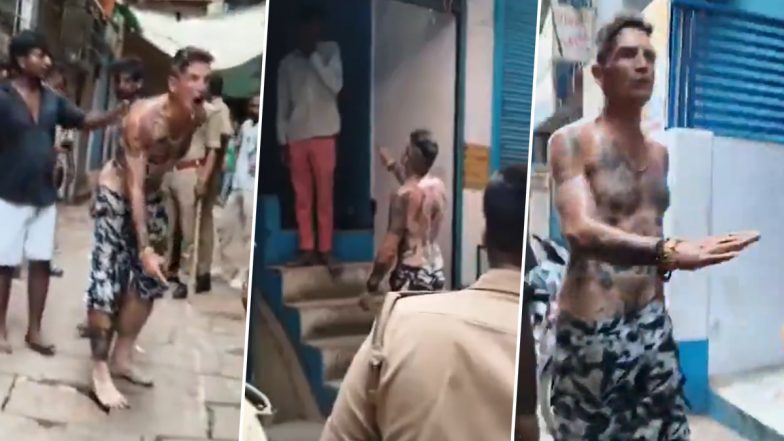 Varanasi: Drunk Italian Tourist Goes Berserk, Breaks Into Homes, Bites Locals; Video Goes Viral