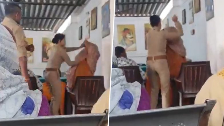 Varanasi: &lsquo;Fed Up With Her Complaints,&rsquo; Cop Slaps Woman Complainant Inside Police Station, Video Goes Viral