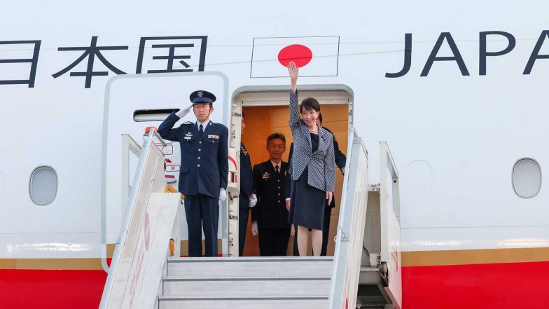 World News | Economic, Energy Security High on Agenda as Japanese PM Takaichi Arrives in Delhi for Three-day Official Visit