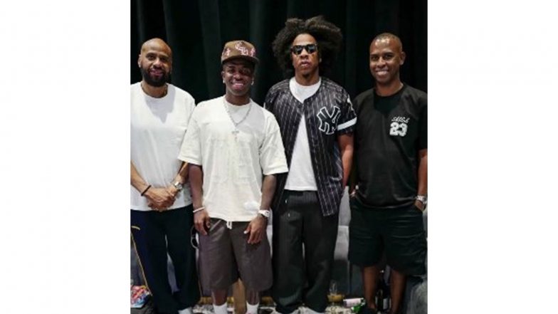 Sports News | FIFA World Cup 2026: Brazil Striker Vinicius Jr Meets Iconic Rapper Jay-Z