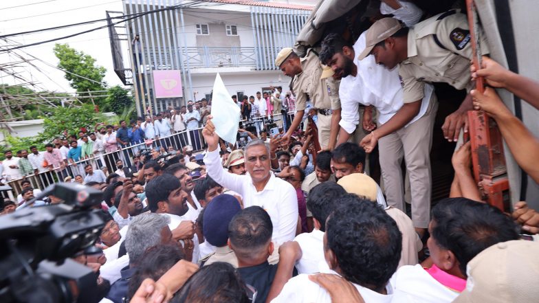 India News | Telangana: BRS Leaders Taken into Preventive Custody While Headed for Proposed Debate with State Ministers