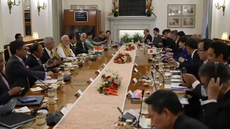 World News | PM Modi and Japanese PM Sanae Takaichi Hold Delegation-level Talks at Hyderabad House