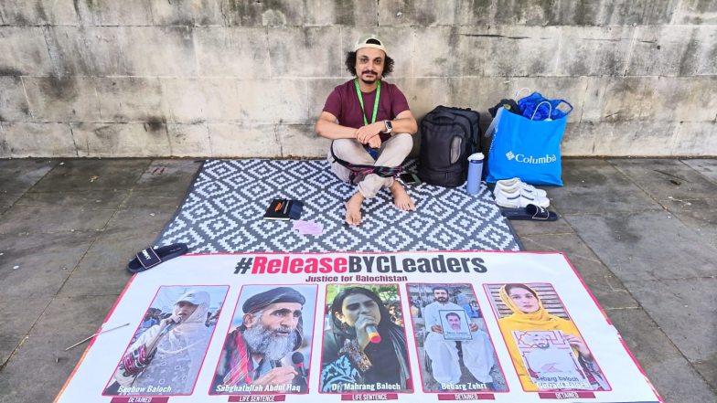 World News | Baloch Activist Launches Hunger Strike Outside UK PM's Office over Rights Concerns