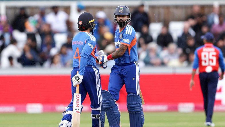 Sports News | Shreyas Iyer Completes 5,000 International Runs, Abhishek Sharma Races to 100 T20I Sixes