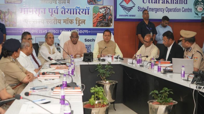 India News | CM Dhami Reviews Monsoon Mock Drill, Pushes Tech-driven Disaster Preparedness in Uttarakhand