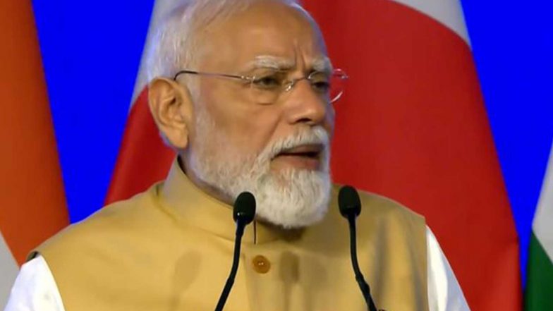 World News | PM Modi Announces Japan Business Week to Enhance Ease of Doing Business, Hails Vehicle Manufacturing in India