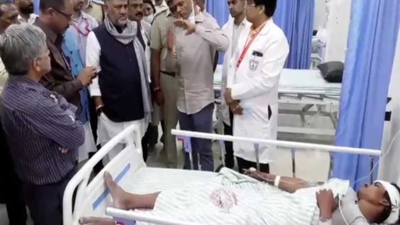 India News | Karnataka CM DK Shivakumar Visits RR Hospital, Consoles Families of Bengaluru Quarry Collapse Victims