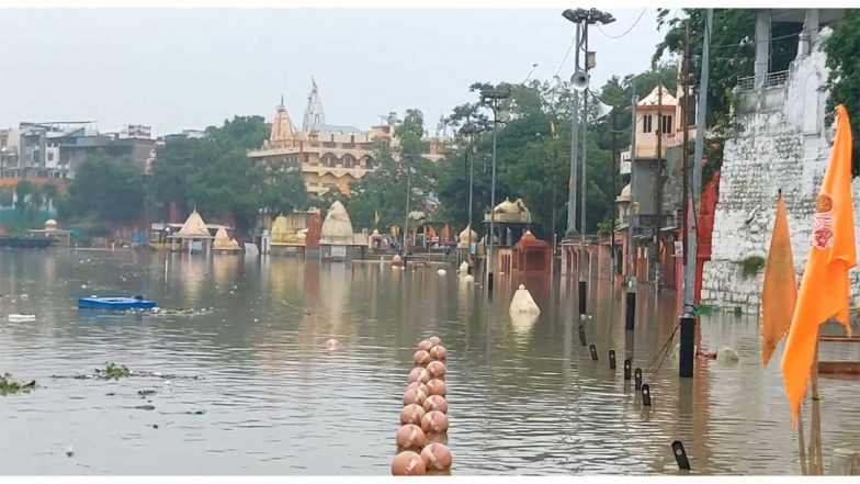 India News | Madhya Pradesh: Heavy Rain Triggers Waterlogging in Ujjain, Shipra River Swells