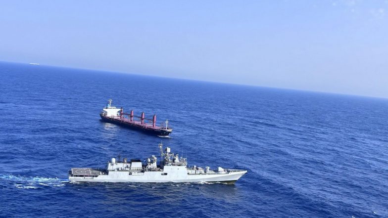 World News | INS Trikand Aids MV Golden Arsenal After Reports of Piracy Attempt