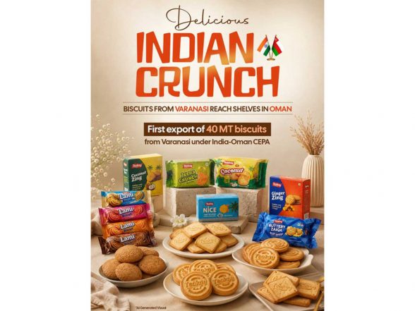 Business News | First Shipment of Varanasi-made Biscuits Exported to Oman Under India-Oman CEPA: Piyush Goyal