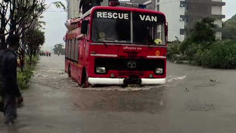 India News | IMD Issues Red Alert in Mumbai, Thane Amid Heavy Downpour; Ram Mandir Area Records 206.5 Mm Rainfall