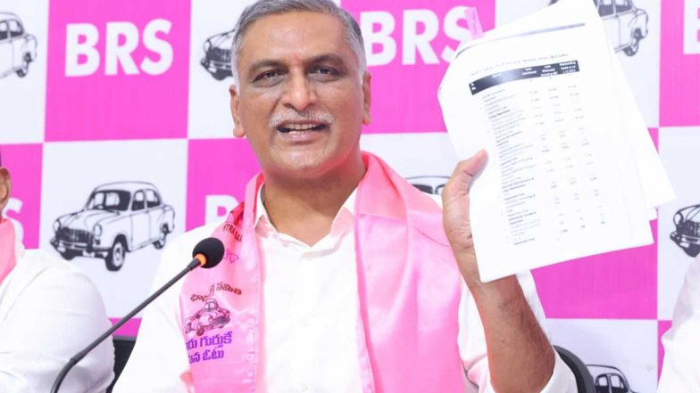 India News | Congress Misled People with Fabricated Debt Figures to Divert Attention from Its Failures, Scams: Harish Rao