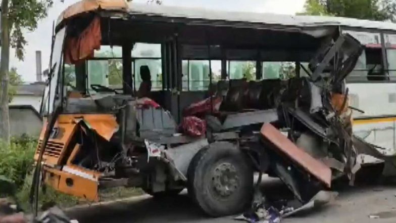 India News | Uttar Pradesh: One Dead, Several Injured in Bus-tractor Trolley Collision in Bahraich