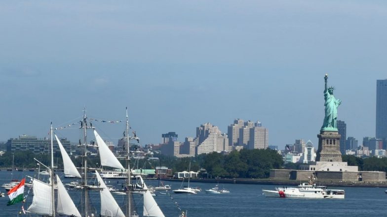 World News | INS Sudarshini Participates in US International Naval Review, Sail 4th 250 Celebrations as Part Lokayan 2026