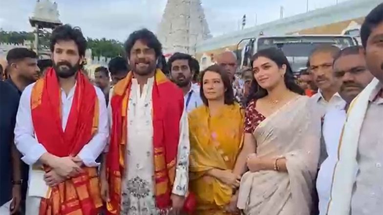 Entertainment News | Nagarjuna-led 'Lenin' Cast Seek Blessings at Tirumala
