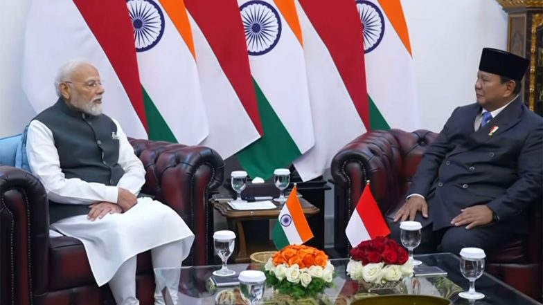 World News | PM Modi Holds Bilateral Meeting with Indonesian President Subianto
