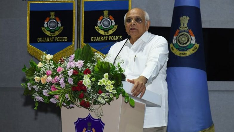 India News | Gujarat CM Bhupendra Patel Distributes Appointment Letters to 449 Unarmed Police Sub Inspectors