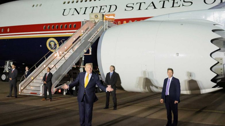 World News | Trump Says Air Force One Sent to RAF Mildenhall to Meet Servicemembers