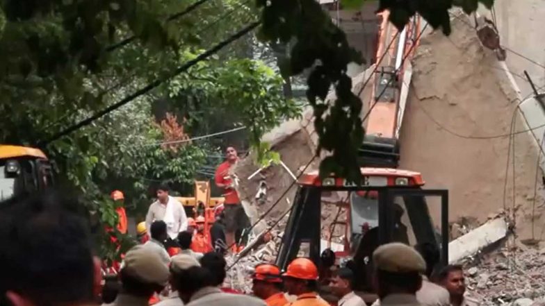 India News | One Dead, Several Feared Trapped After Under-construction Building Collapses in Delhi's Rohini