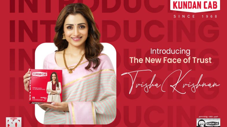 Business News | When Legacy Meets Legacy: Kundan Cab Welcomes Trisha Krishnan as Brand Ambassador