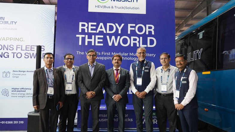 Business News | SUN Mobility HEV Business Showcases the World's First Modular Multi-Battery Swappable Solution with the Tata Starbus EV Platform at Prawaas 5.0
