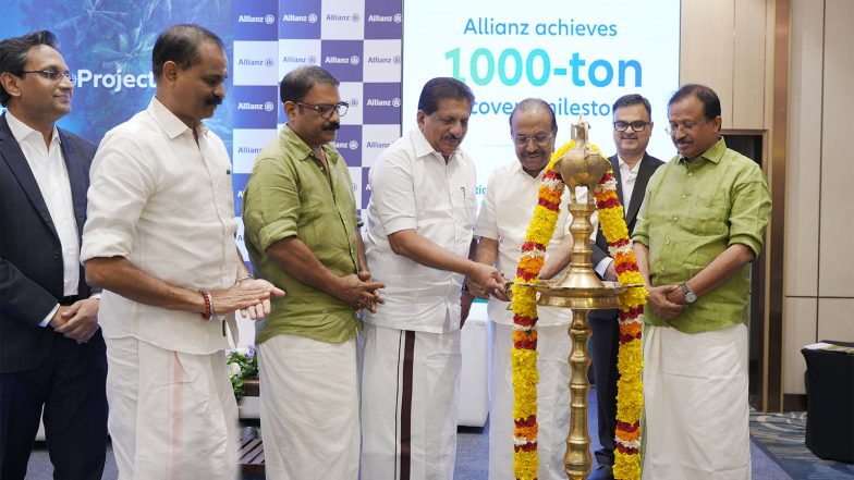 Business News | Allianz's CSR Project, Plastic Waste-Free Rivers in Thiruvananthapuram Crosses 1,000-Ton Recovery Milestone